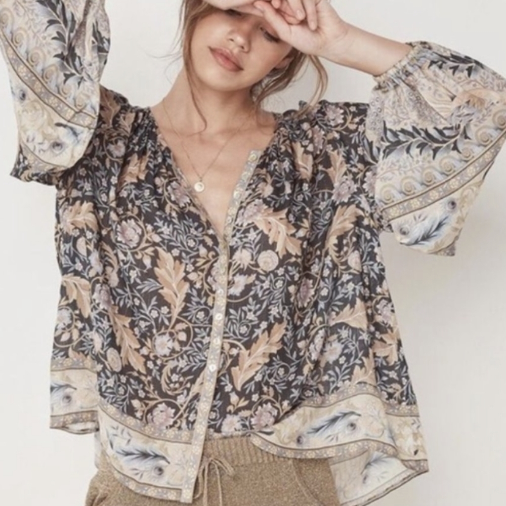 SPELL Oasis Blouse Nightshade Sz L